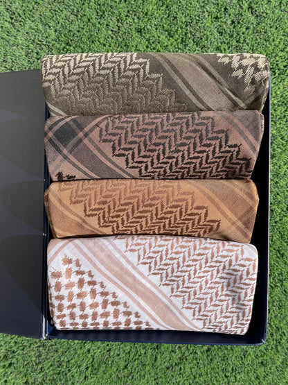 Exclusive Desert Gold Collection 4-Piece Keffiyeh Box Set - Limited Edition