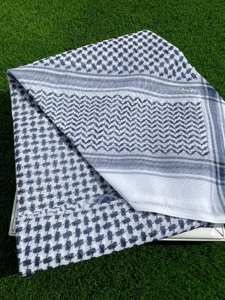 Mens Navy Luxury Shemagh Scarf