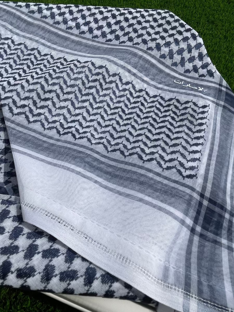 Mens Navy Luxury Shemagh Scarf