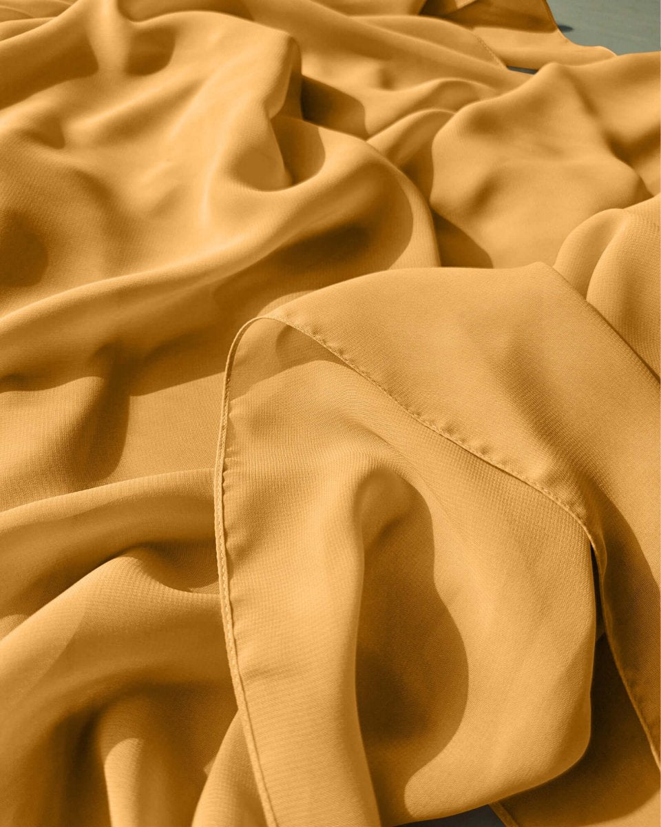 Premium marigold Chiffon Hijab Scarf