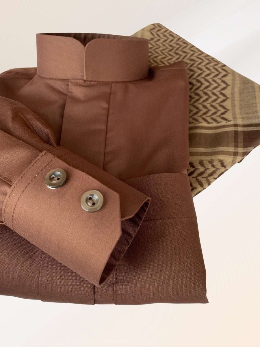 Mens Golden Mahogany Abadi Thobe