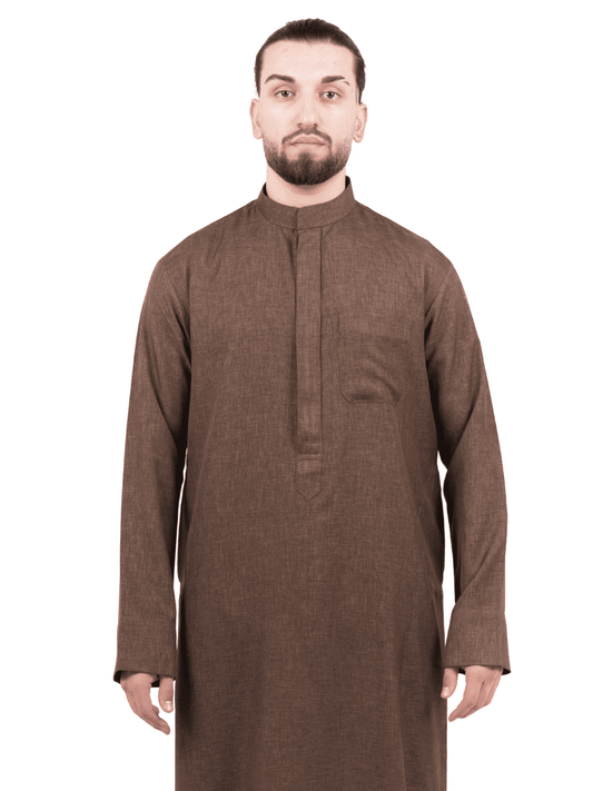 Mens Chestnut Semiramis Kuwaiti Thobe