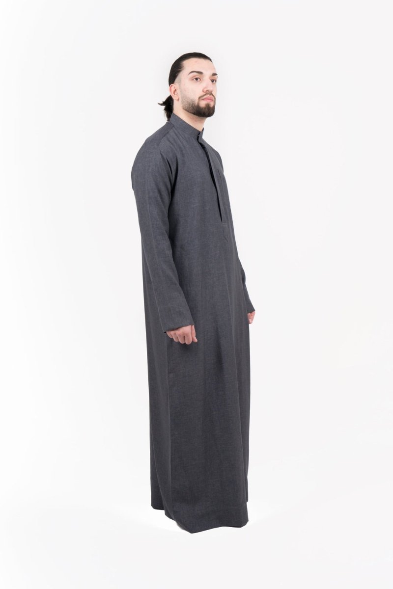 Mens Slate Semiramis Kuwaiti Thobe