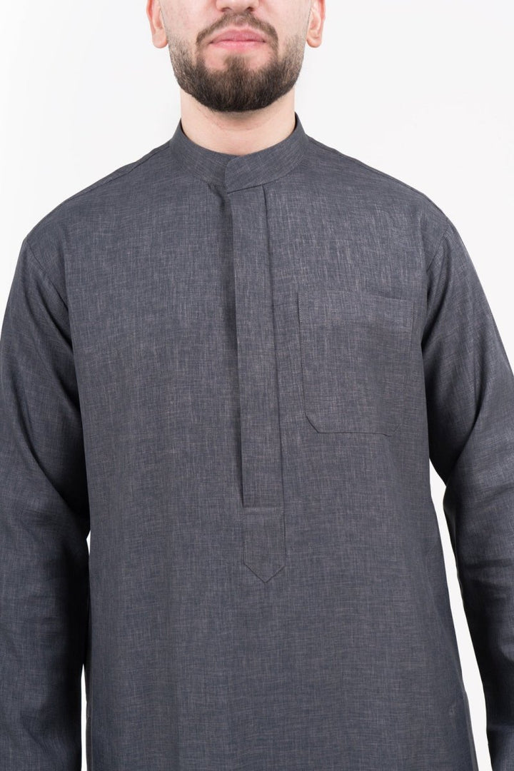 Mens Slate Semiramis Kuwaiti Thobe