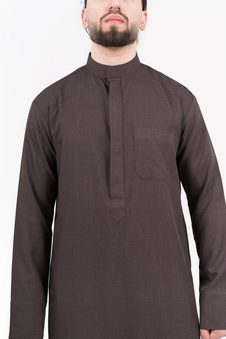 Mens Walnut Semiramis Kuwaiti Thobe