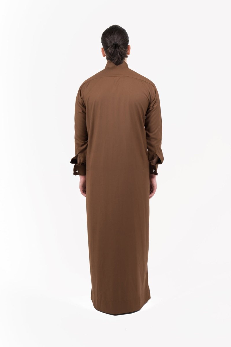 Mens Copper Cashmere Wool Qatari Thobe