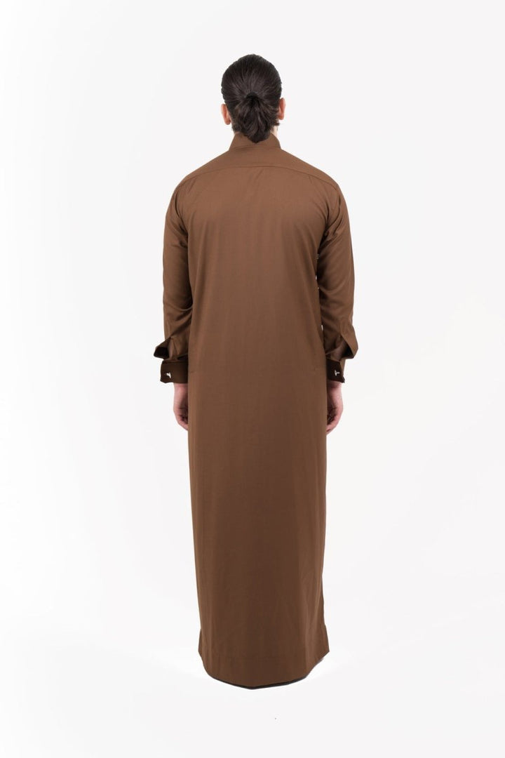 Mens Copper Cashmere Wool Qatari Thobe