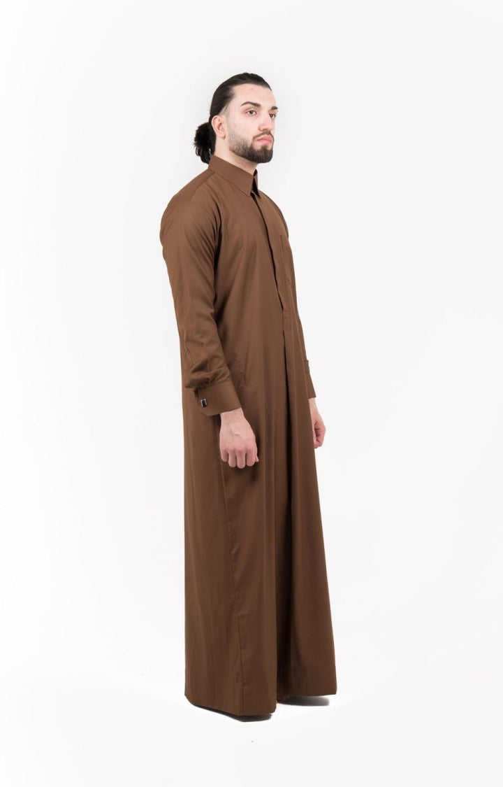 Mens Copper Cashmere Wool Qatari Thobe
