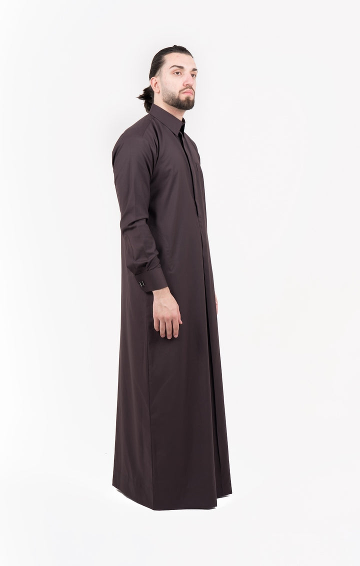 Mens Plain Cashmere Wool 3 Thobe Bundle Set + Free Shemagh & Skull Cap