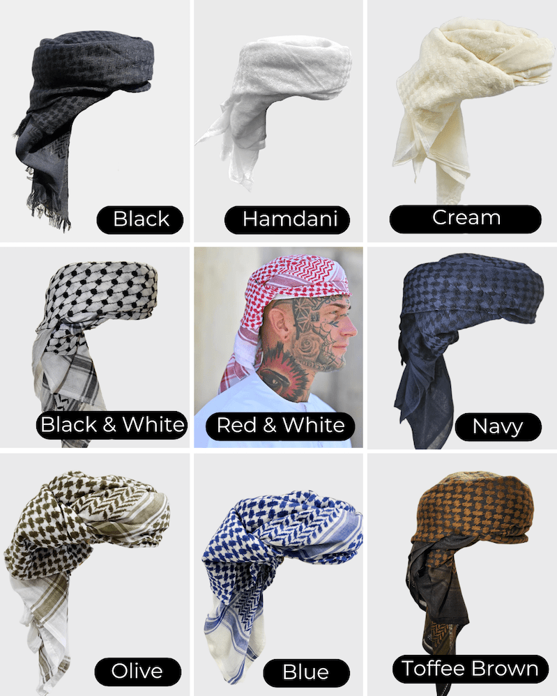 Mens & Kids Adjustable Ready Made Arab Hat Shemagh Keffiyeh Wrap 23" - Best Seller