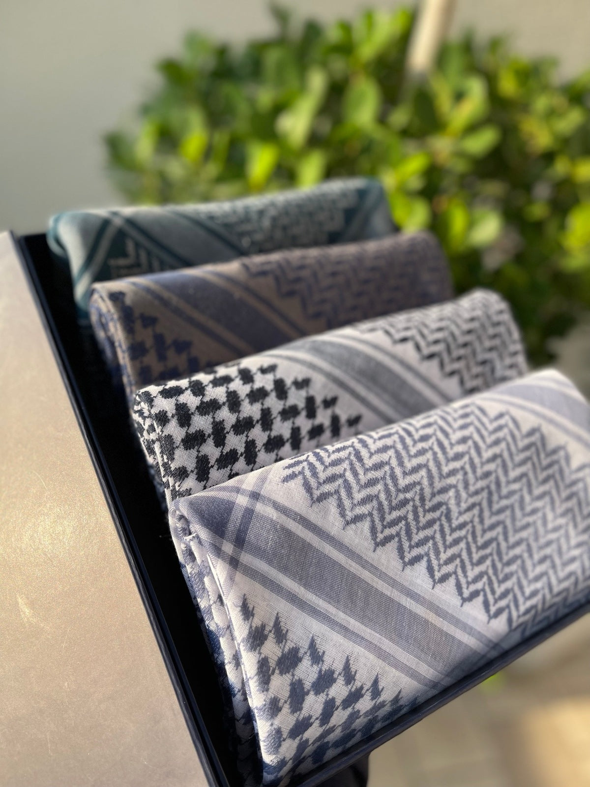 Ocean Twilight 4 Piece Premium Keffiyeh Scarf Set Unisex