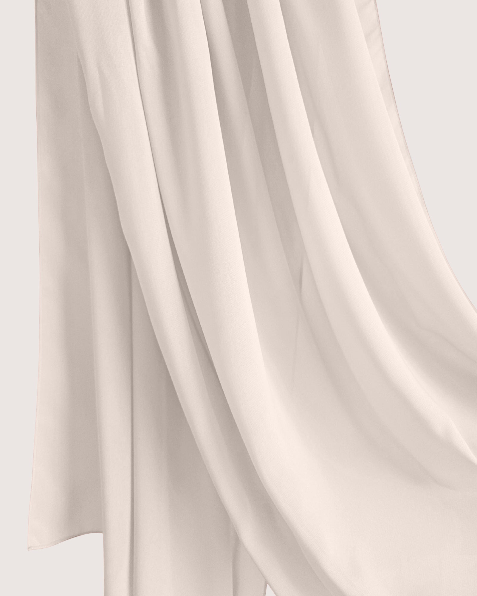 Premium Pearl White Chiffon Hijab Scarf