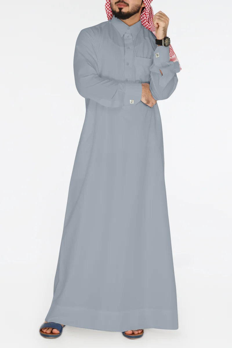 Mens Sky Blue Qatari Thobe