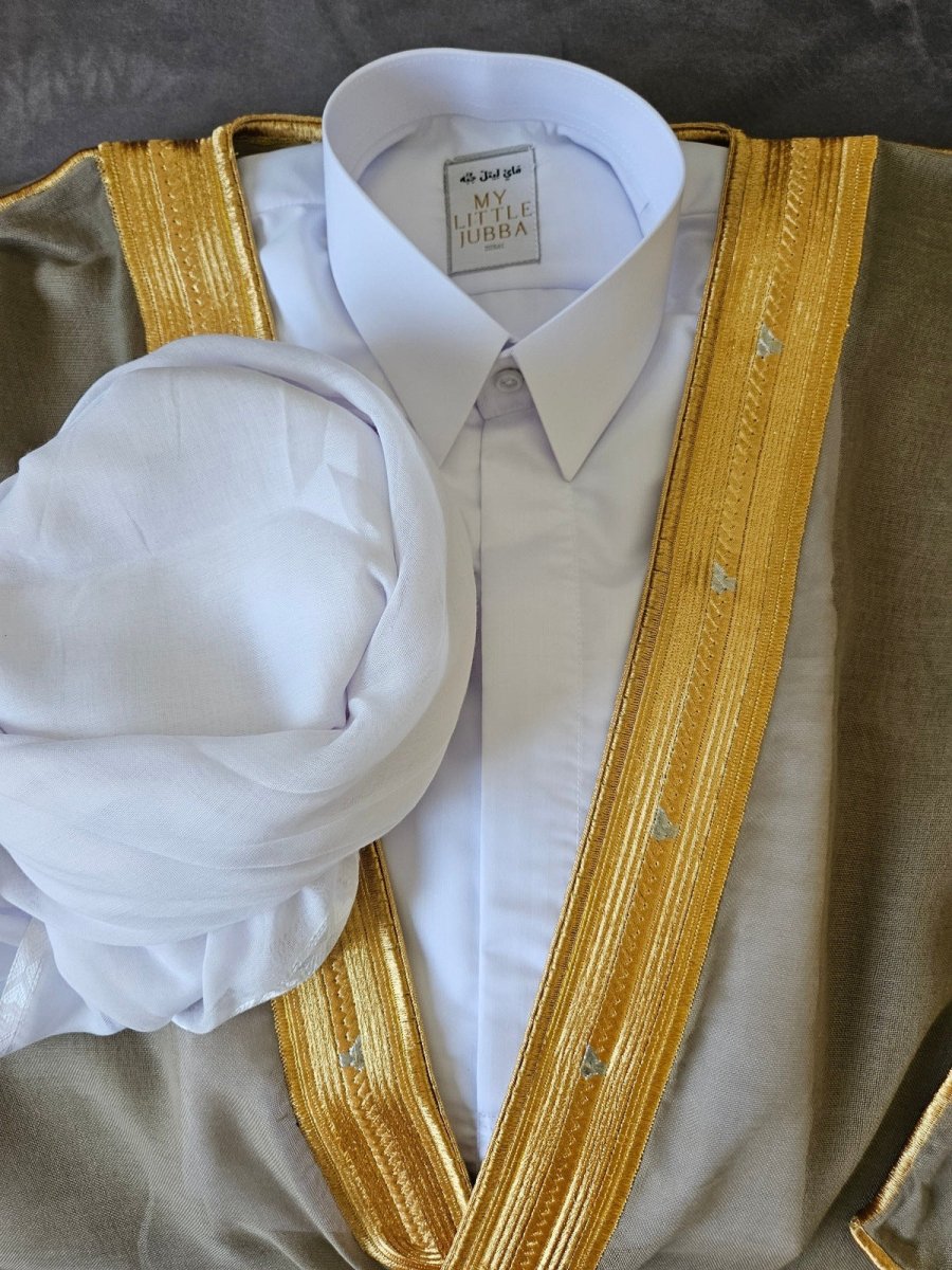 Mens Qatari Thobe 3 Pcs Set