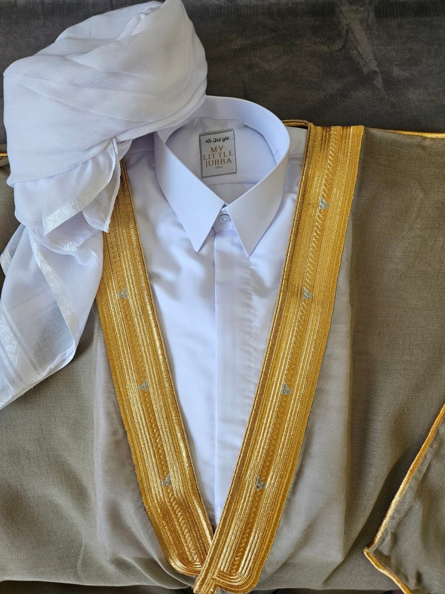 Mens Qatari Thobe 3 Pcs Set