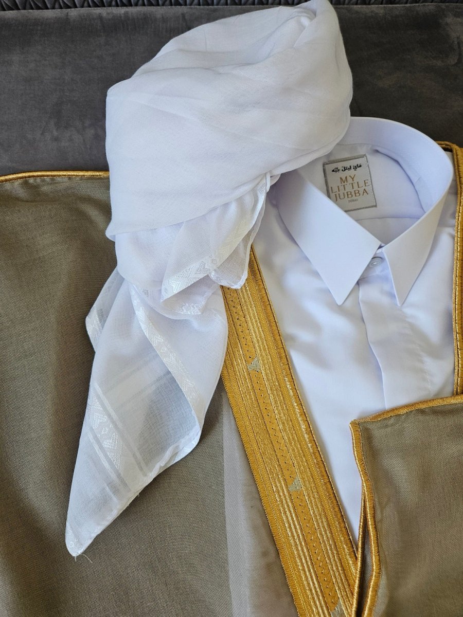 Mens Qatari Thobe 3 Pcs Set