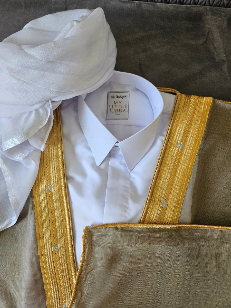 Mens Qatari Thobe 3 Pcs Set