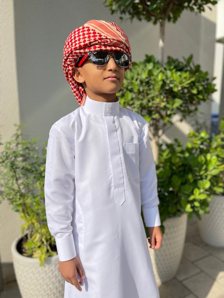 Kids Saudi White Jubba Thobe