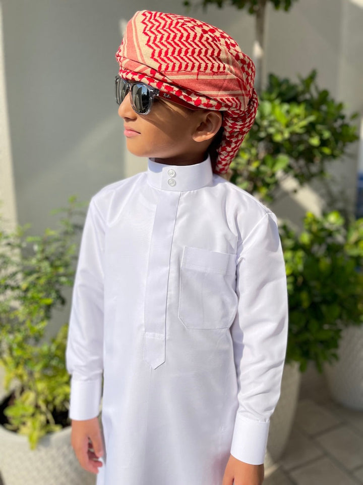 Kids Saudi White Jubba Thobe