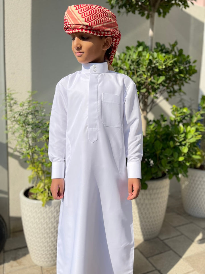 Kids Saudi White Jubba Thobe
