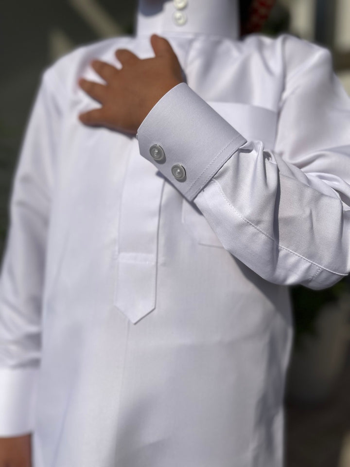 Kids Saudi White Jubba Thobe