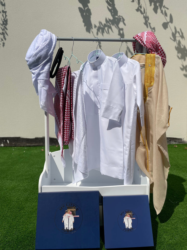 Signature Baby Boy Thobe Gift Set | Beige Bisht 0-12 Months - 8 Items