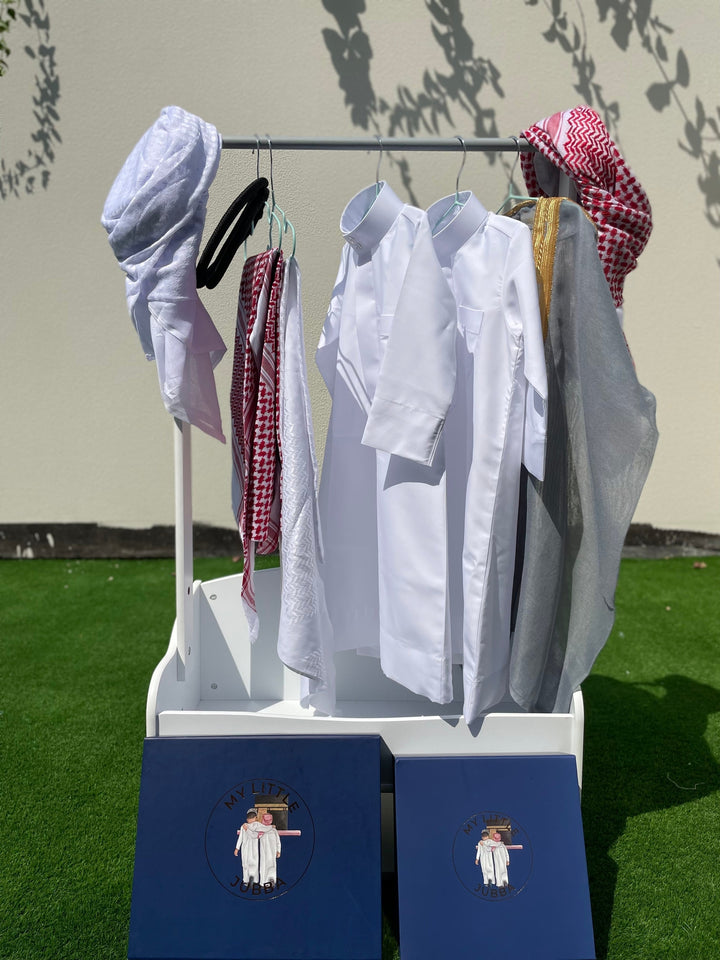 Signature Baby Boy Thobe Gift Set | Grey Bisht 0-12 Months - 8 Items