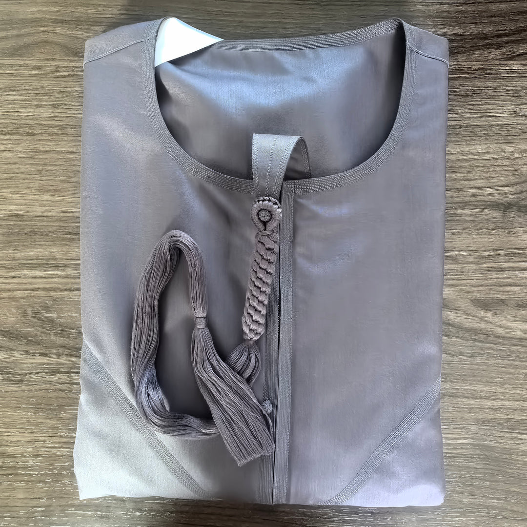Mens Steel Grey Emirati Thobe