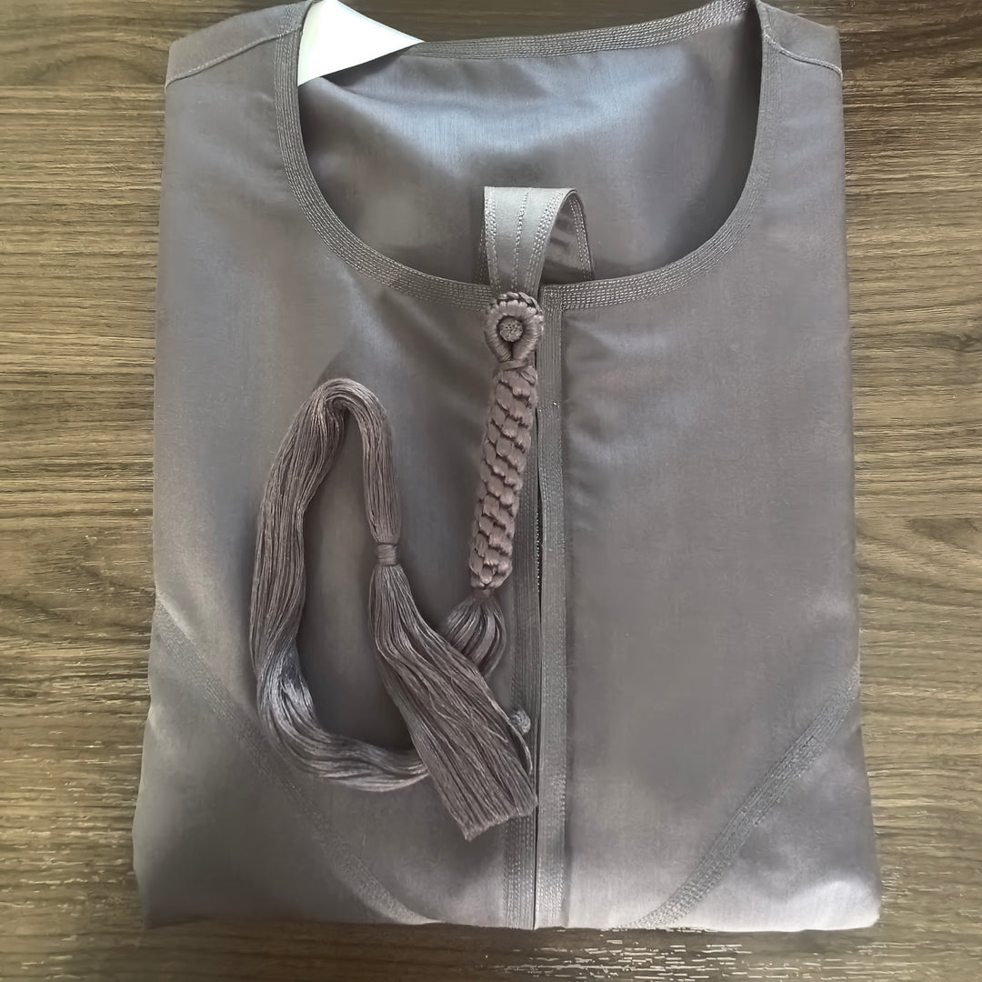 Mens Steel Grey Emirati Thobe