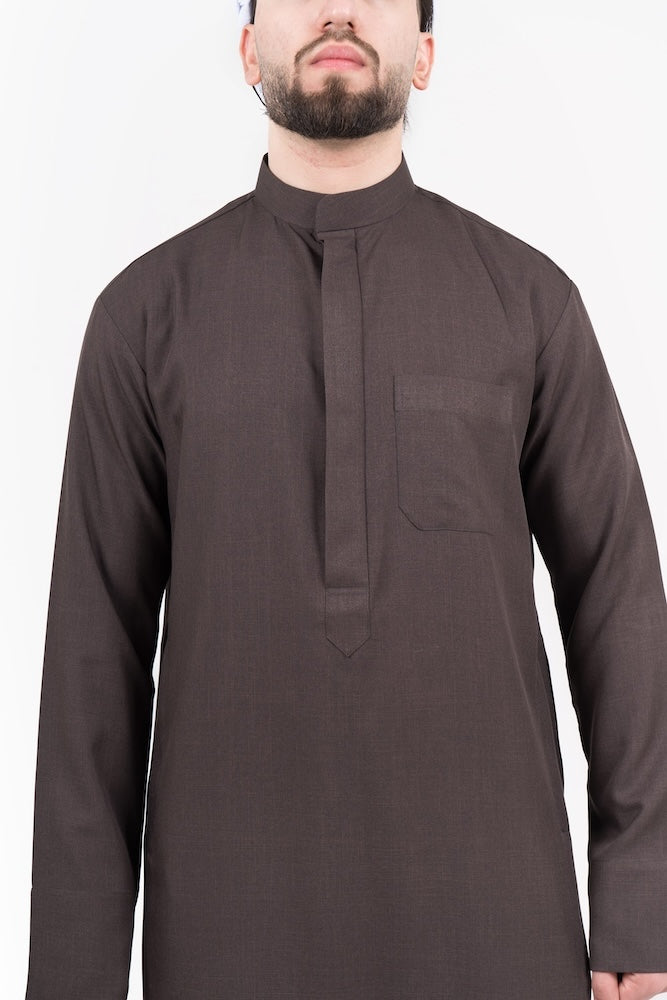 Mens Walnut Semiramis Kuwaiti Thobe