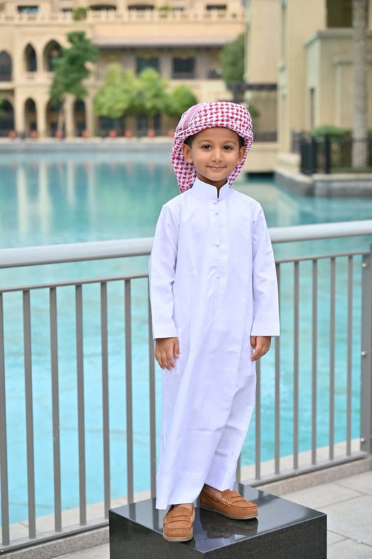 White Bahraini Baby Jubba