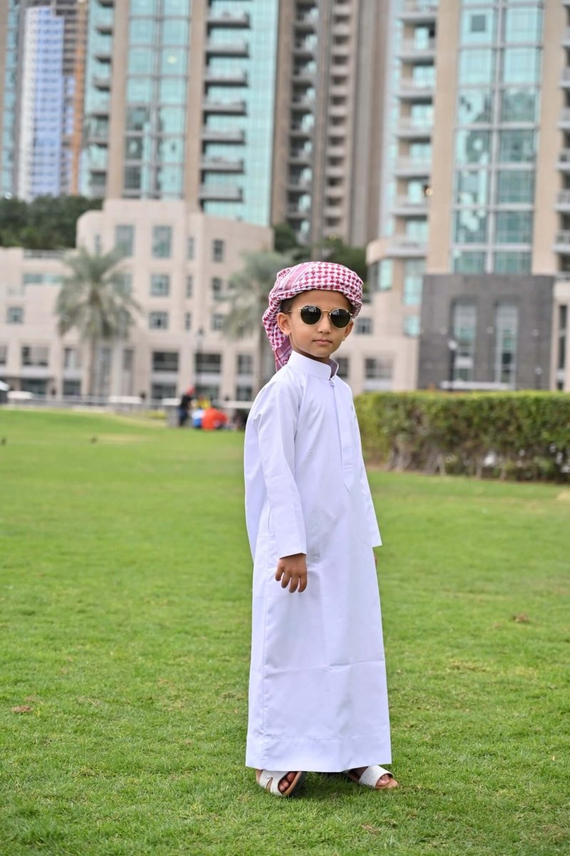 Kids Abadi White Jubba Thobe