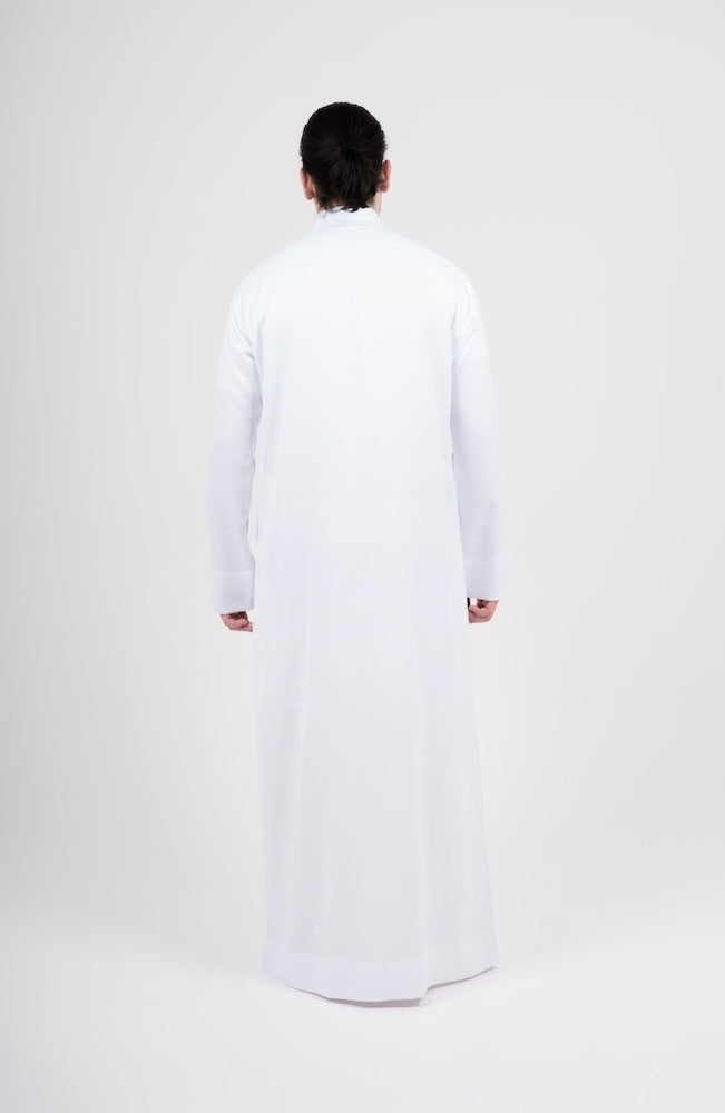 Mens White Semiramis Kuwaiti Thobe