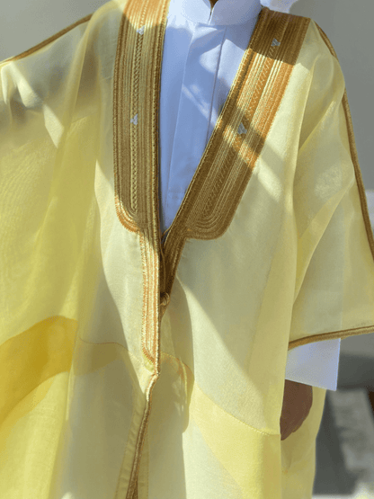 Men's Yellow High Quality Bisht