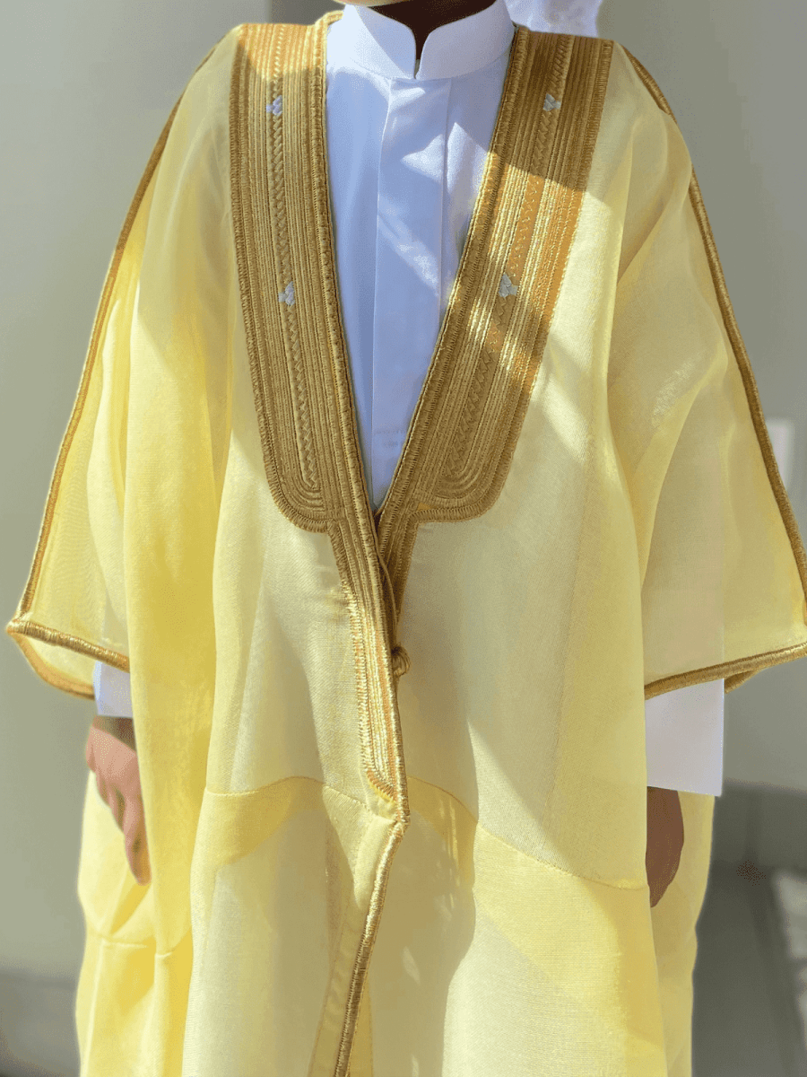 Men's Yellow High Quality Bisht