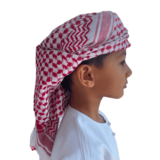 Kids Ready Made Red Arab Hat Shemagh