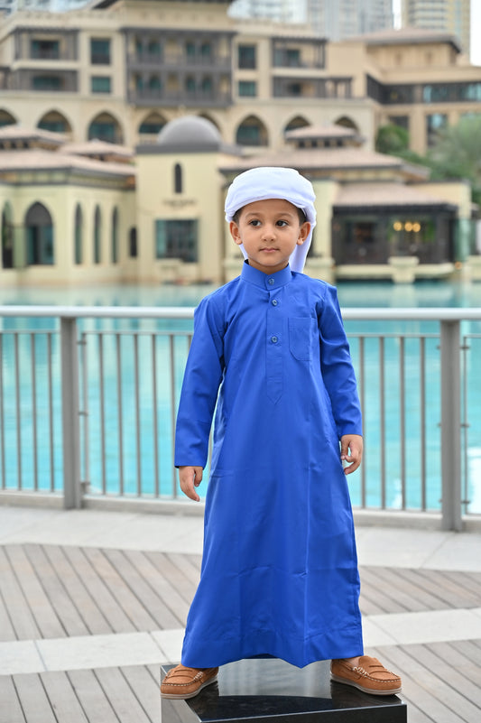 Blue Kuwaiti Boys Jubba