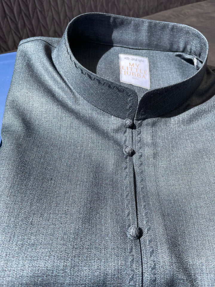 Mens Blue Cashmere Wool Bahraini Thobe