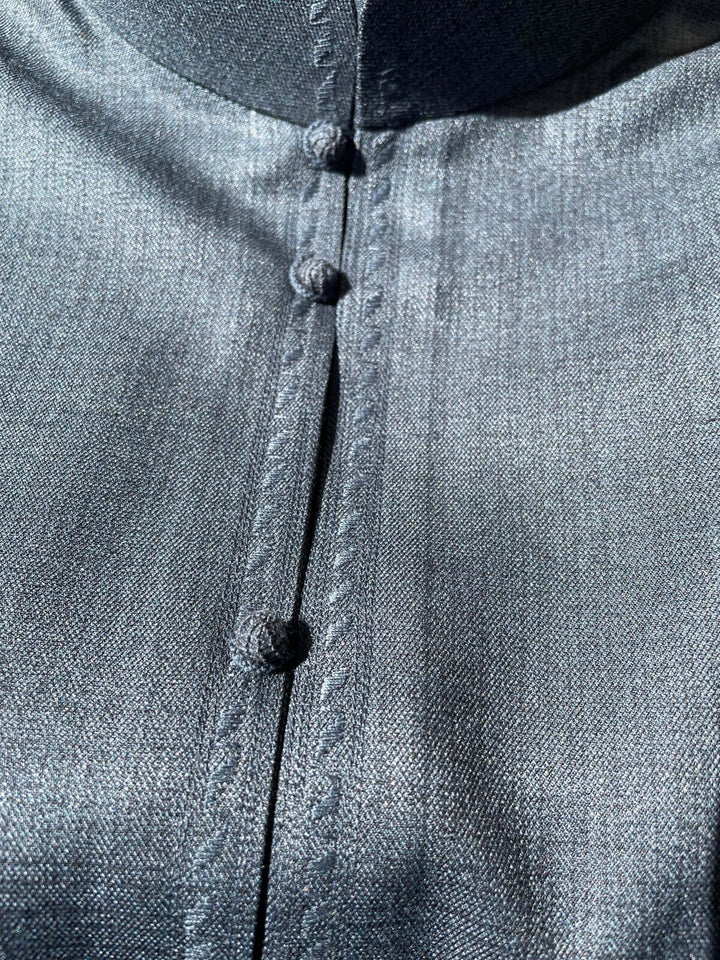 Mens Blue Cashmere Wool Bahraini Thobe