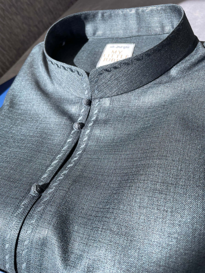 Mens Blue Cashmere Wool Bahraini Thobe