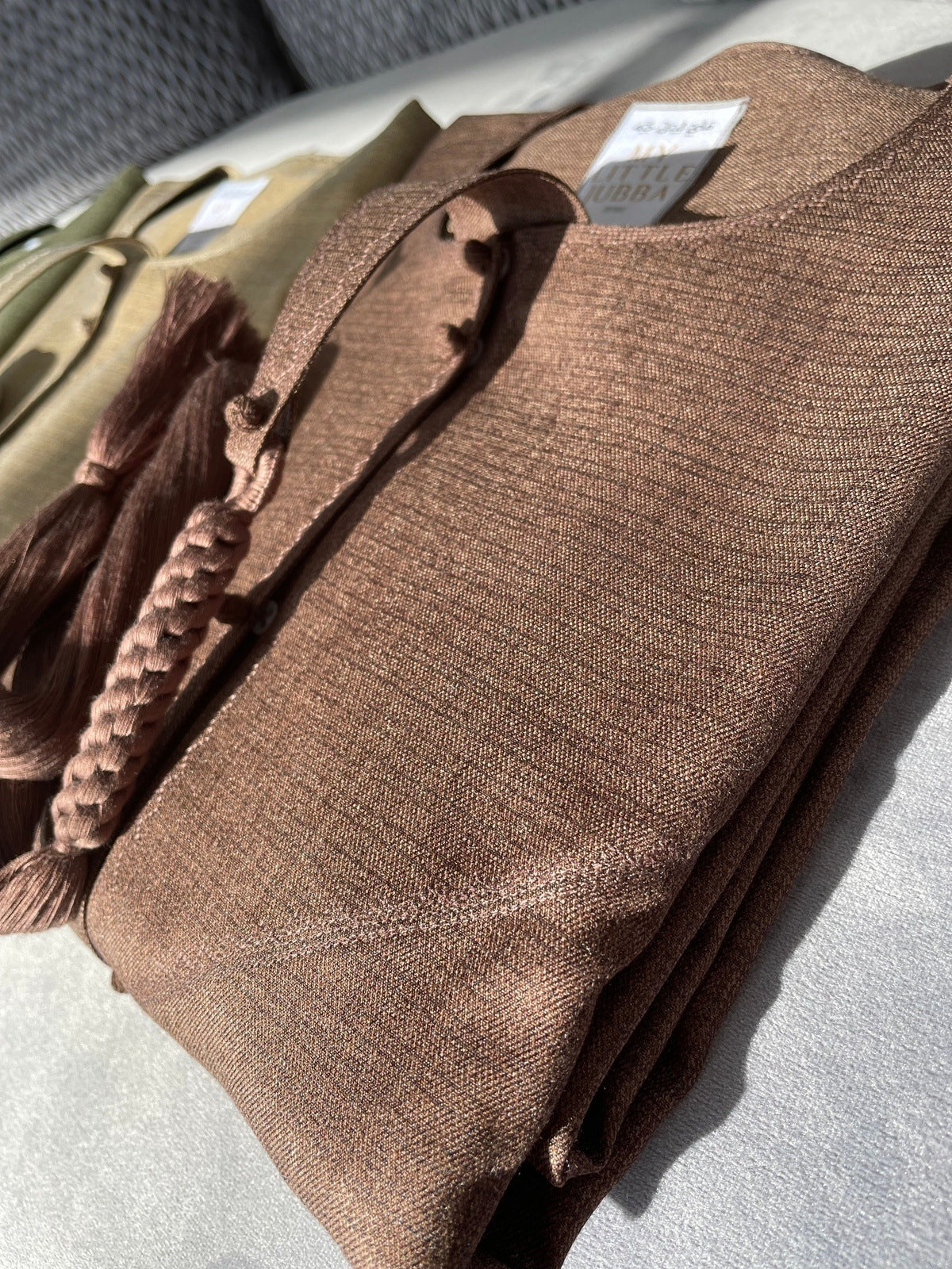 Mens Brown Cashmere Wool Emirati Thobe (Mens Jubbah)