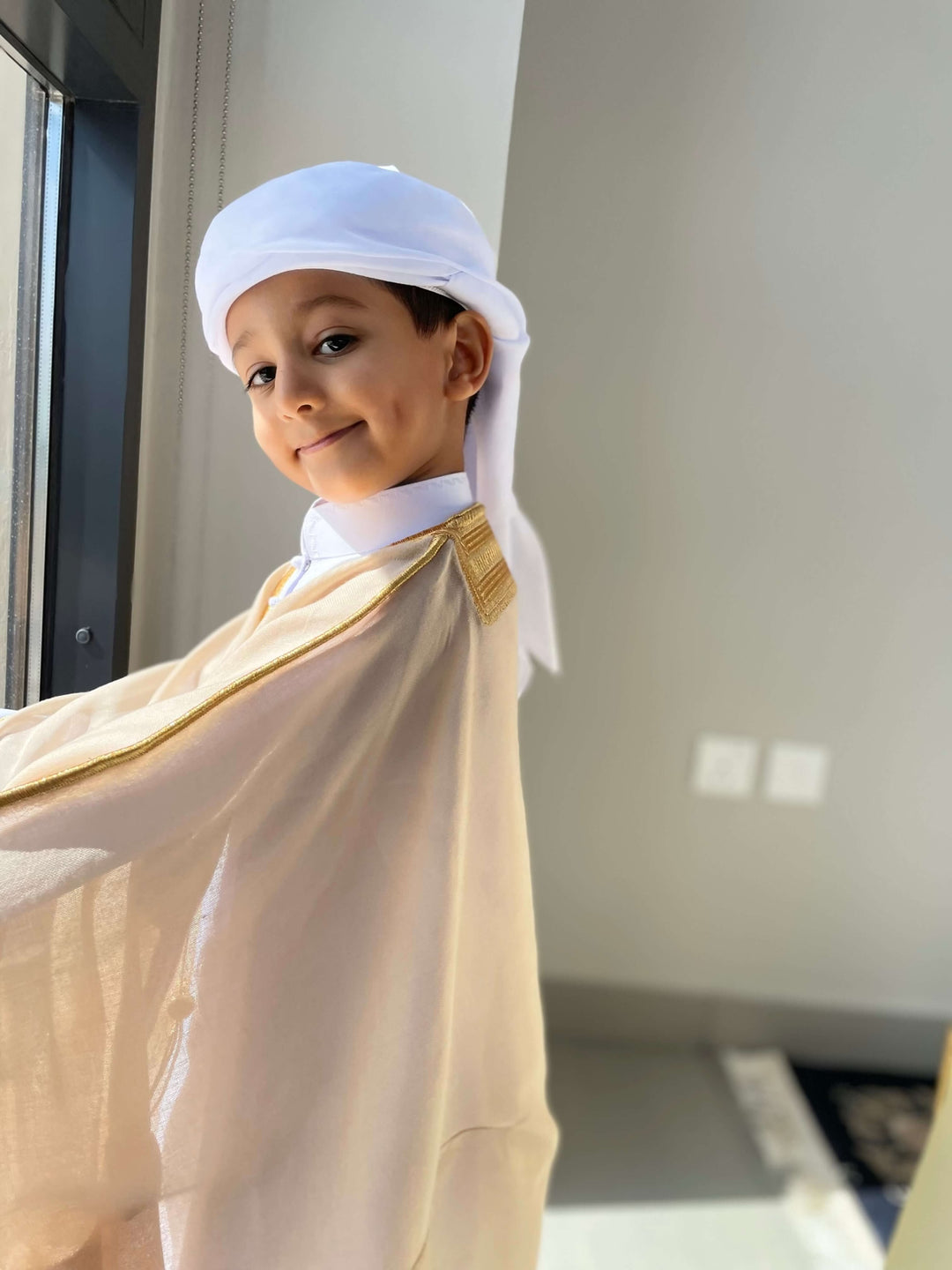 Light Beige Kids Bisht