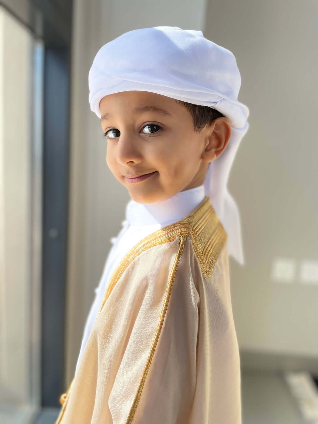 Light Beige Kids Bisht