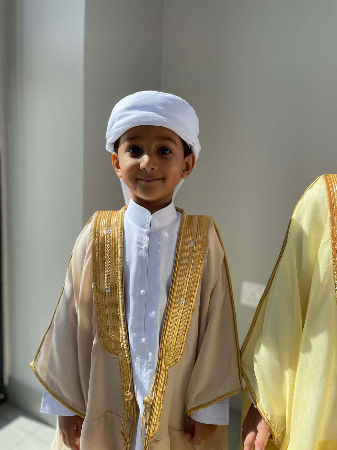 Light Beige Kids Bisht