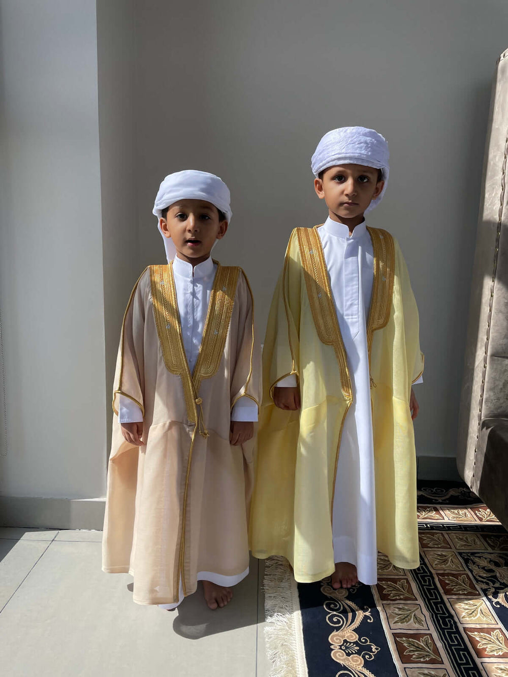 Light Beige Kids Bisht