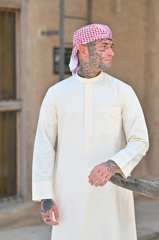 Mens Off-White Kuwaiti Thobe