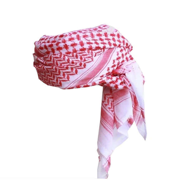 Kids Ready Made Red & White Arab Hat Shemagh Keffiyeh